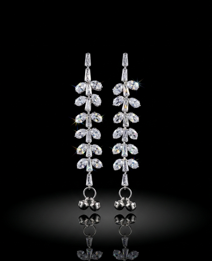 crystal vine drops earings