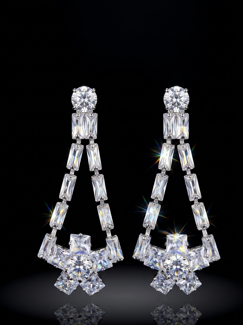 sparkle triangle earing