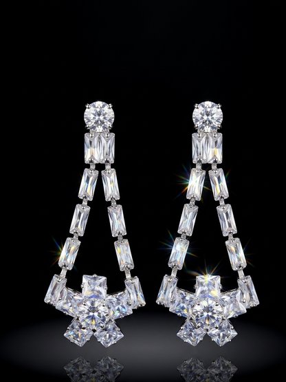 sparkle triangle earing