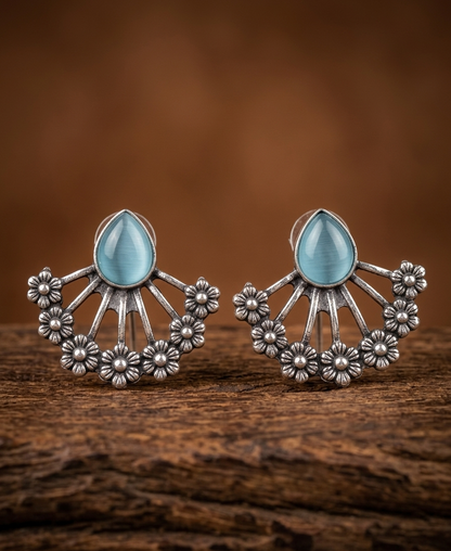 the azure blossom arc earings