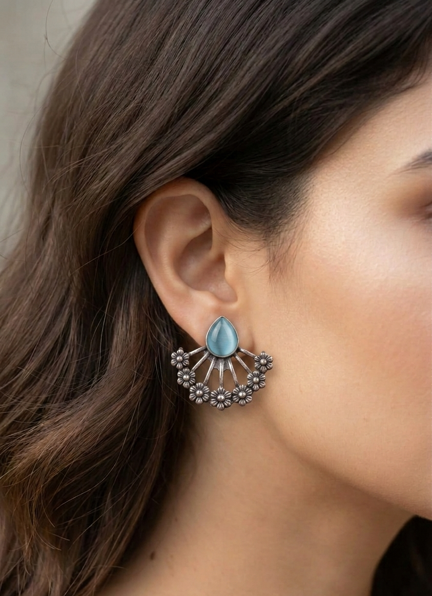 the azure blossom arc earings
