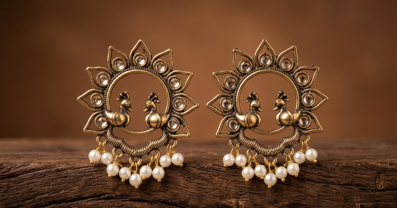 the royal peacock studs