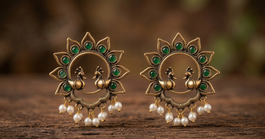 the royal peacock studs