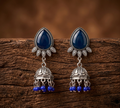 devika emerald jhumkas