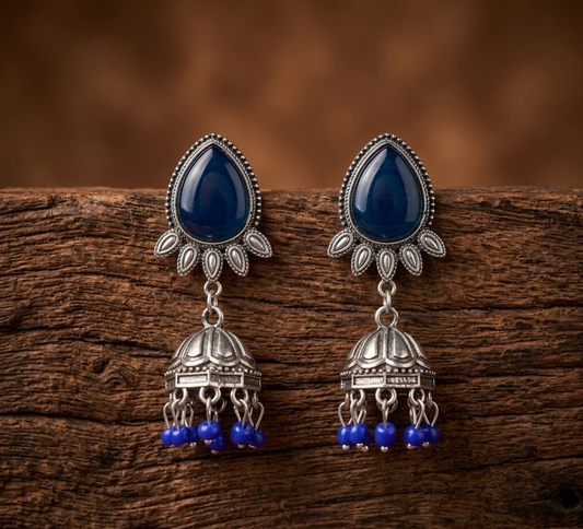 devika emerald jhumkas