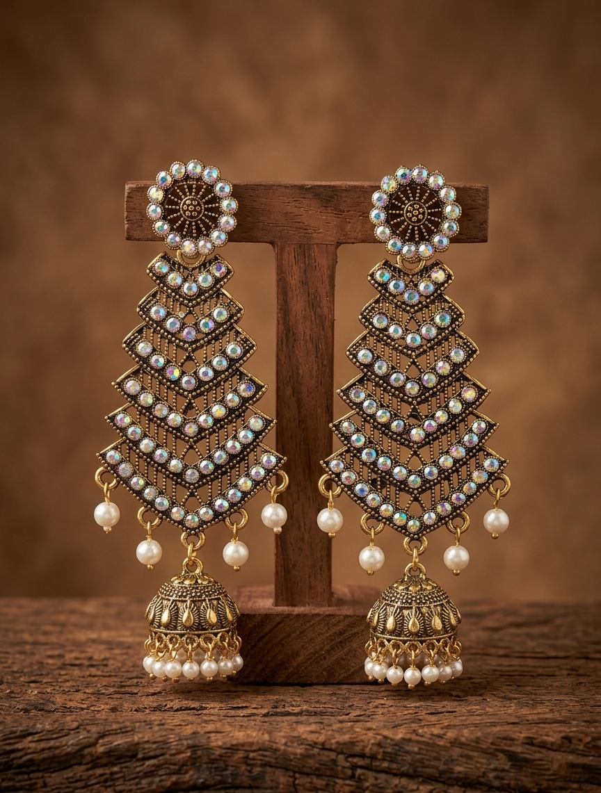 anarkali cascade earrings