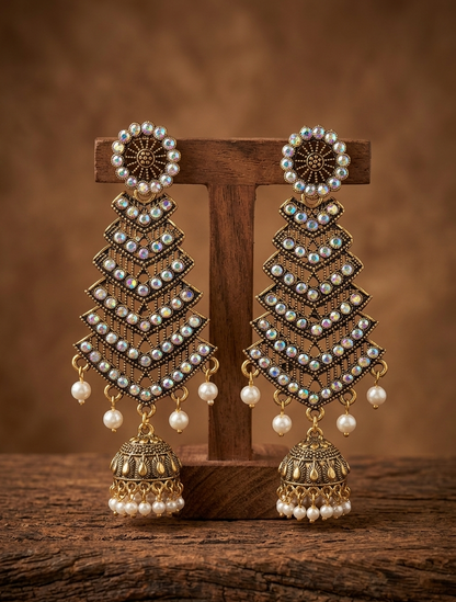 anarkali cascade earrings