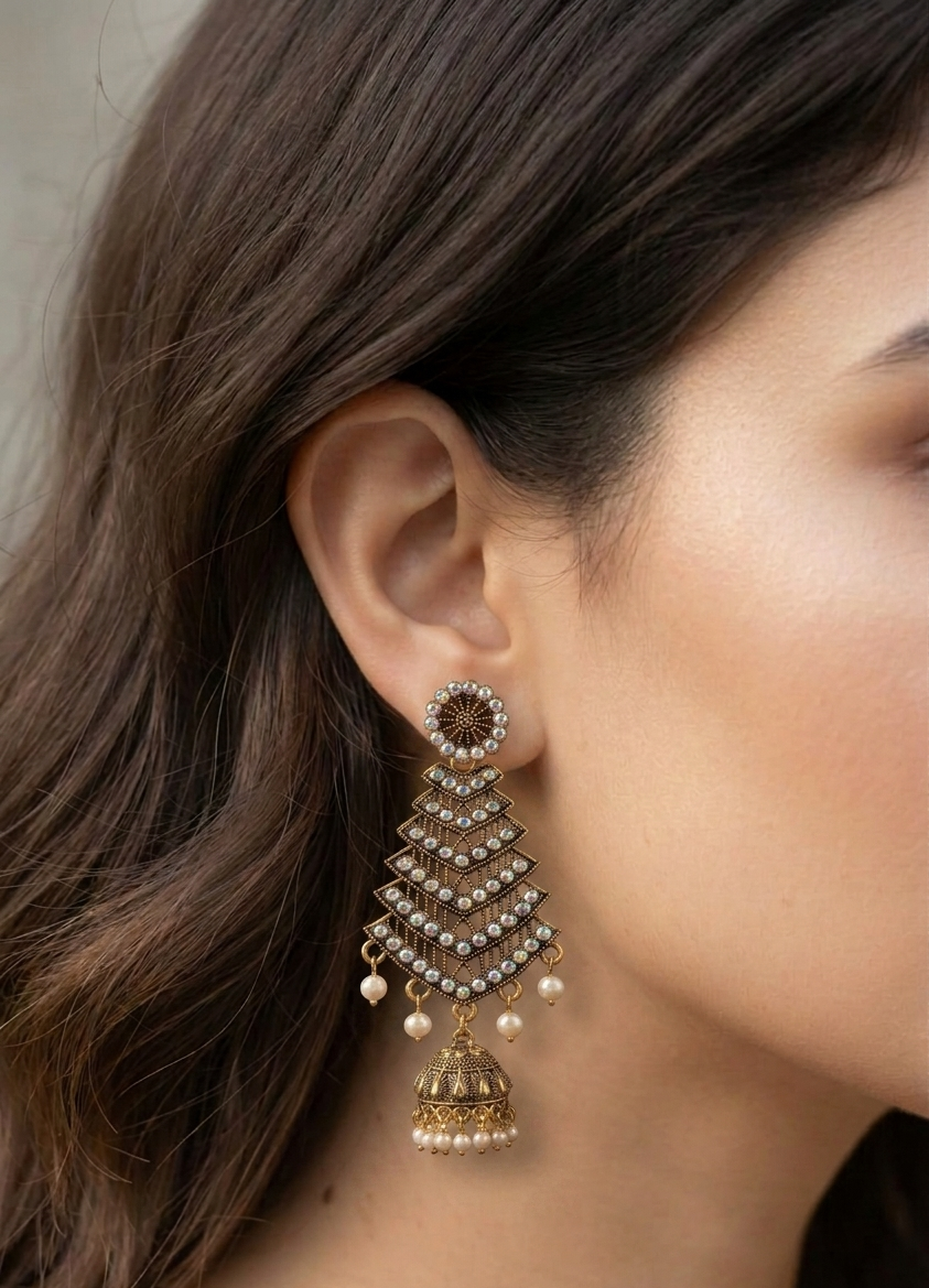 anarkali cascade earrings