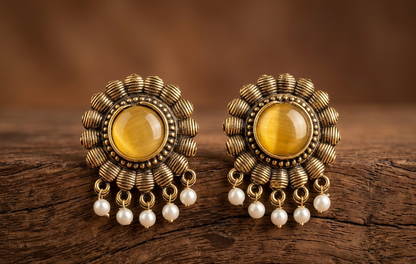 golden marigold studs