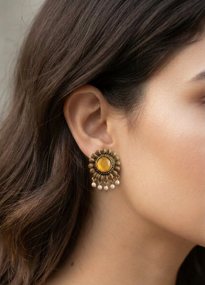 golden marigold studs