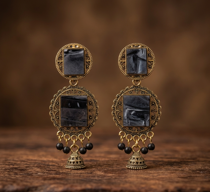 blushing jhumkas