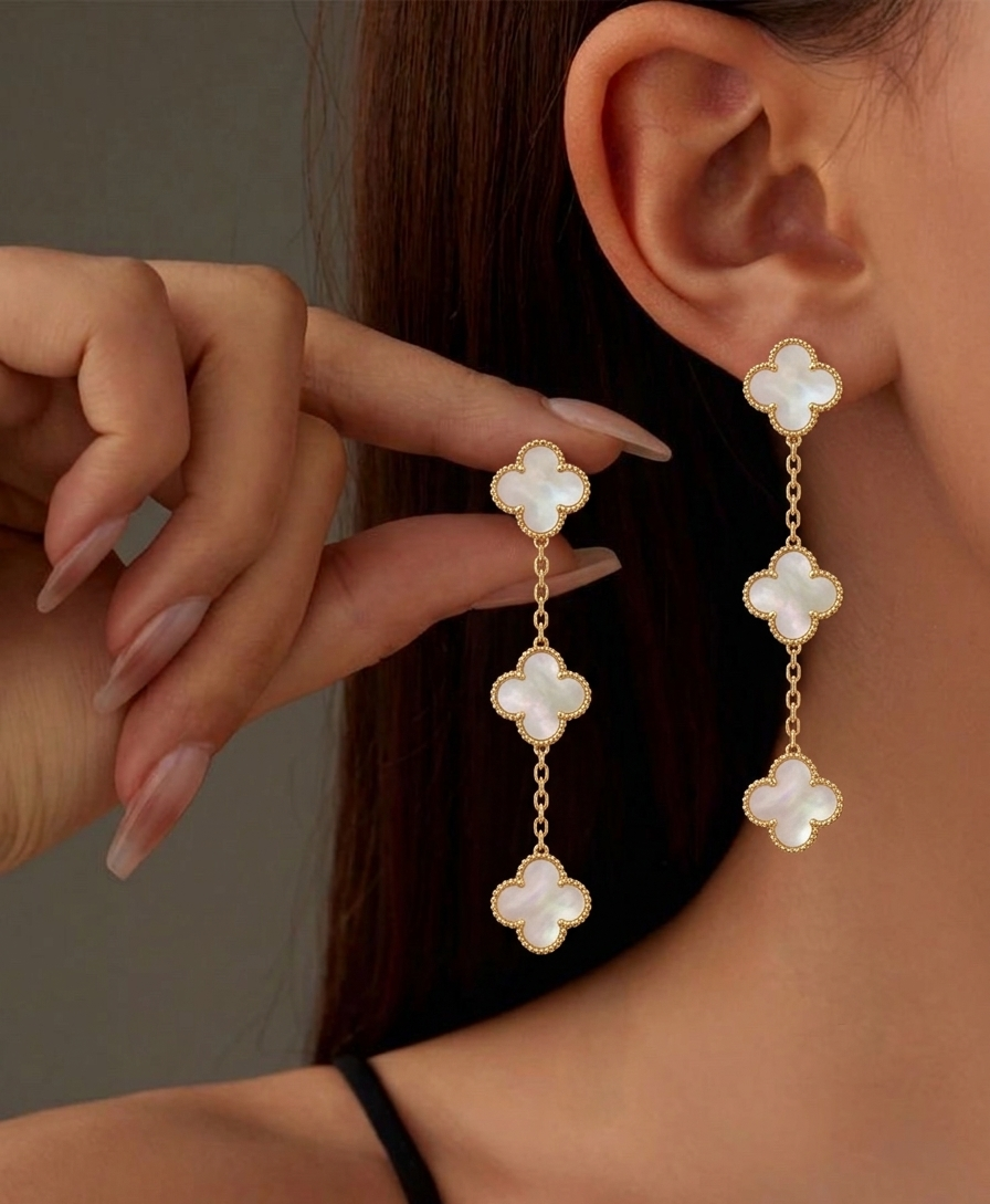 clover flower earings