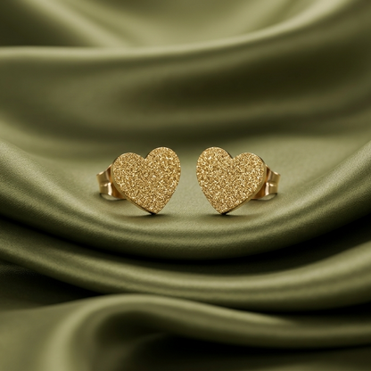 minimal heart studs