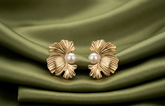 feather with pearl