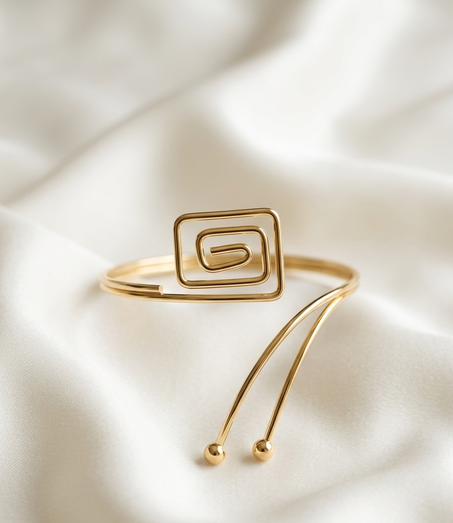 golden rectangular swirl