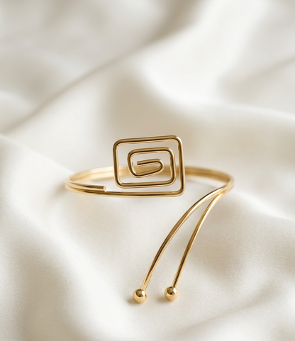 golden rectangular swirl