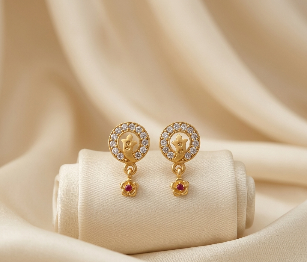 ruby halo dangles