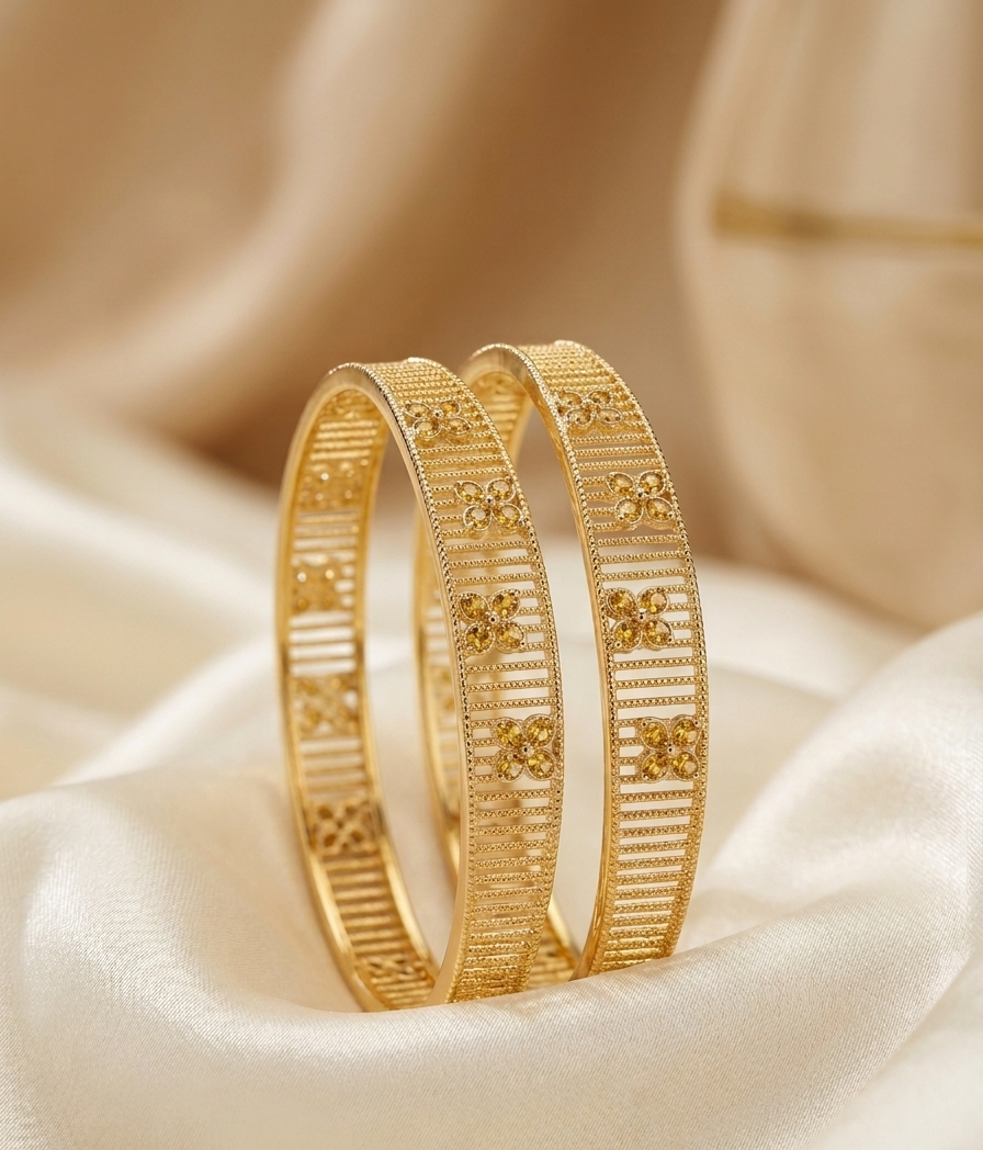 golden floral lattice