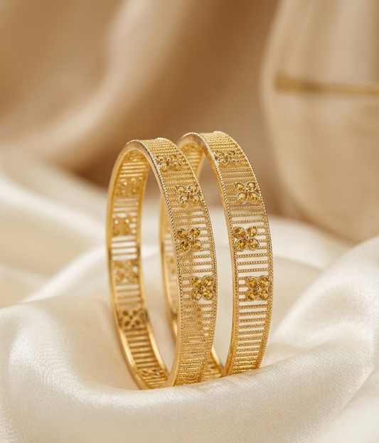 golden floral lattice