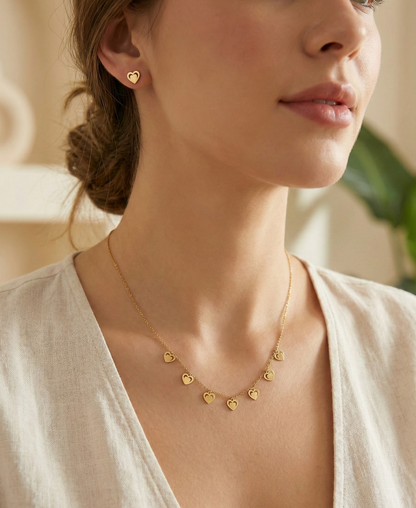 sweetheart choker and studs set