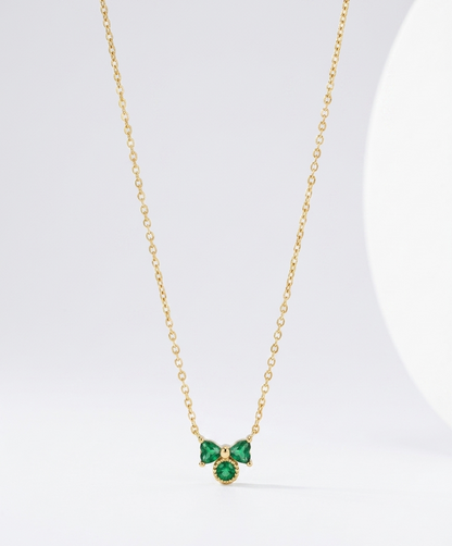 emerald trefoil necklace
