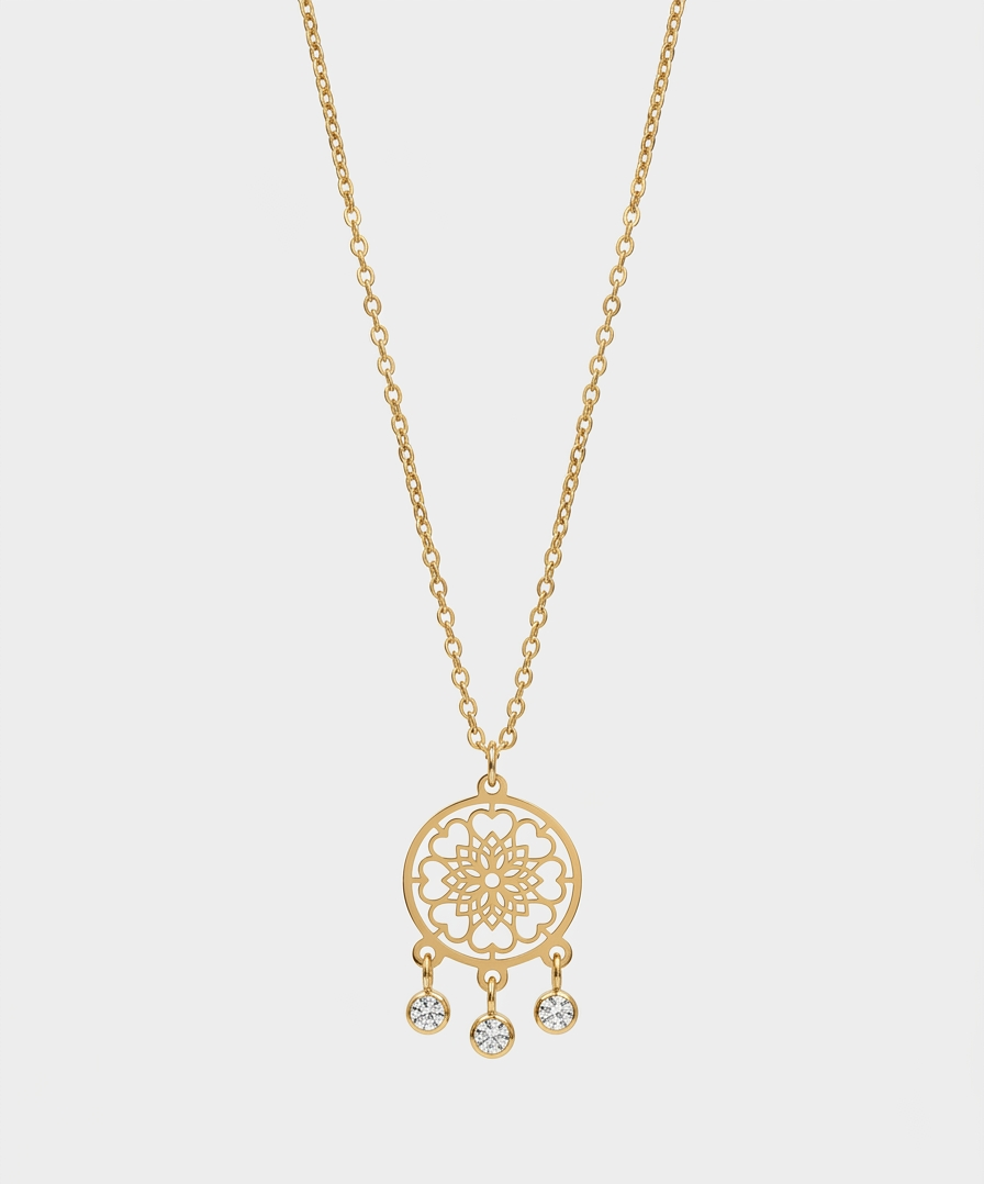 the gold disk chain necklace
