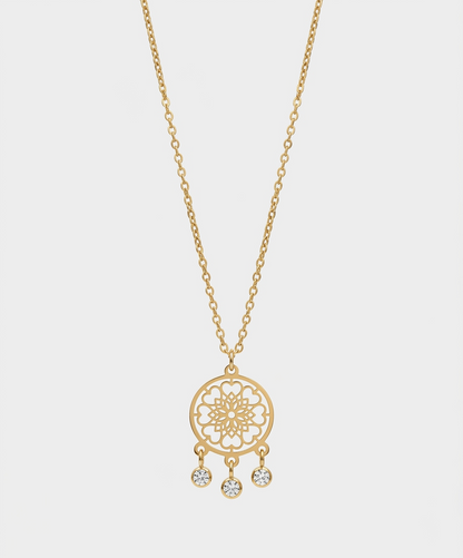 the gold disk chain necklace
