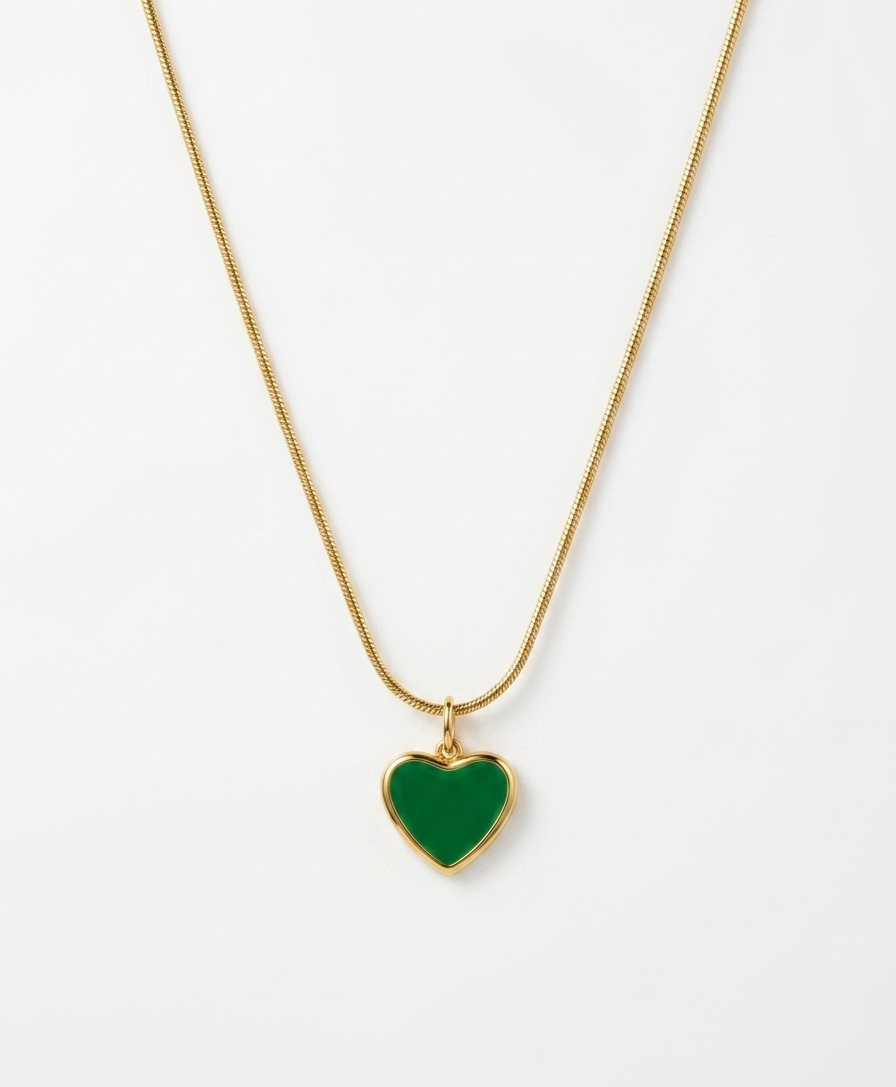 the emerald heart pendant