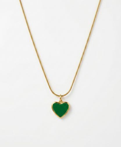 the emerald heart pendant