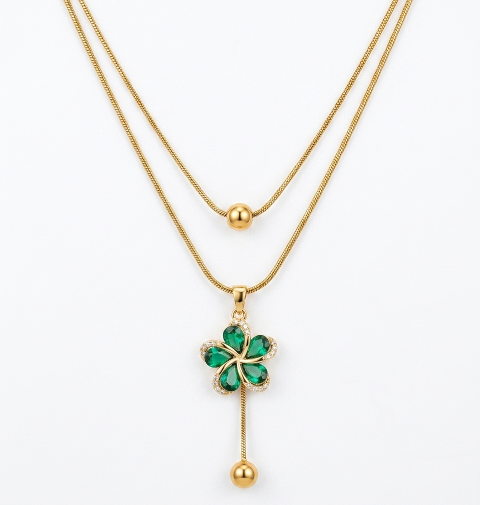 emerald bloom necklace