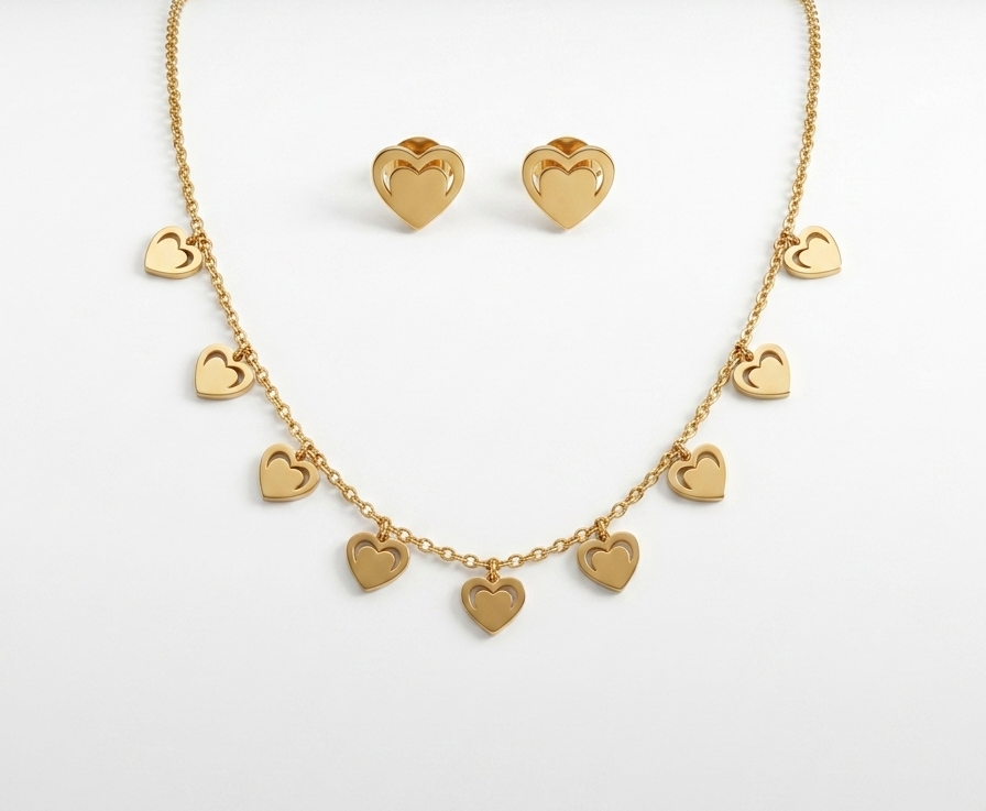 sweetheart choker and studs set