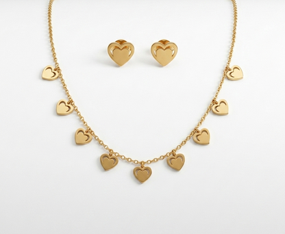 sweetheart choker and studs set
