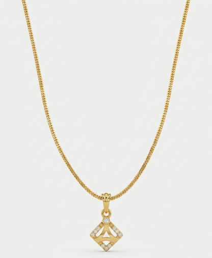 the geometric diamond pendant