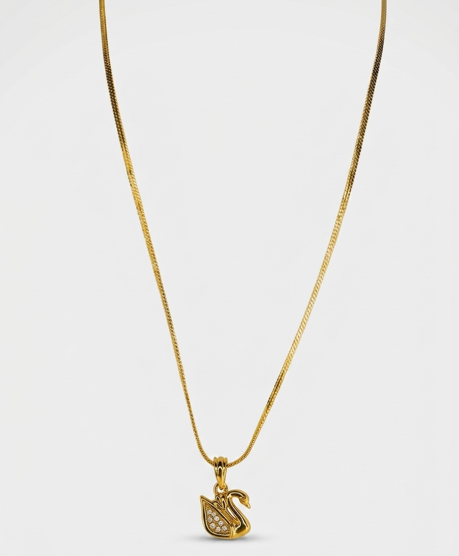 the simple swan necklace