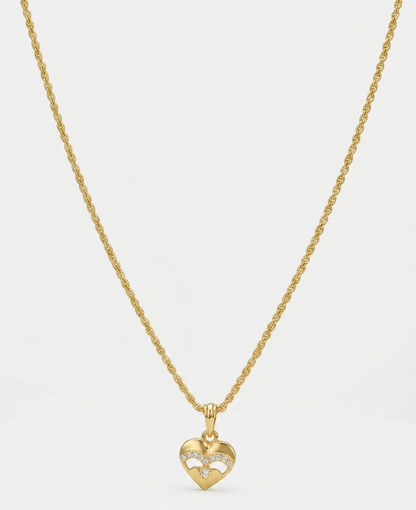 one gram gold heart chain necklace