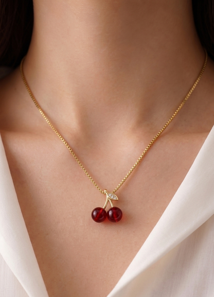 red cherry pendant