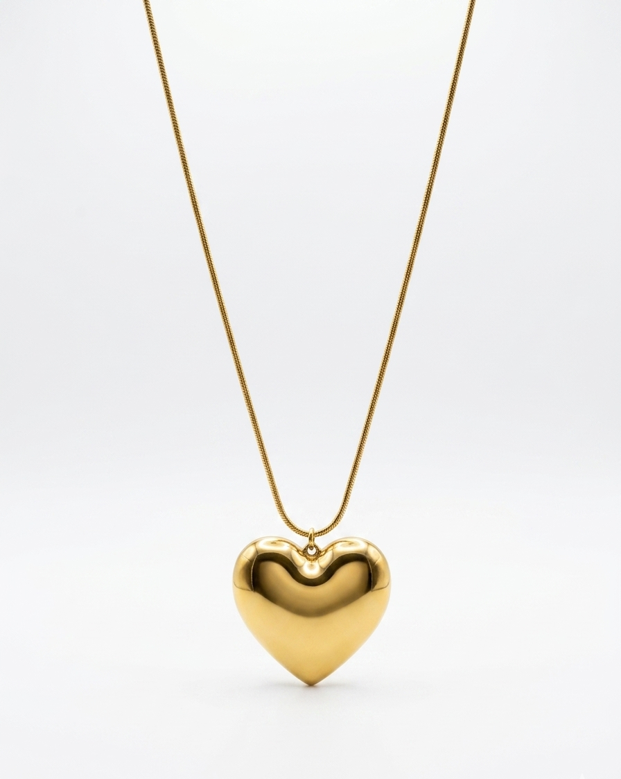 the puffy heart necklace
