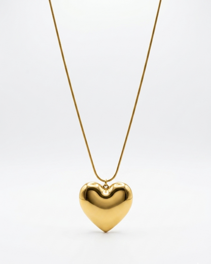 the puffy heart necklace