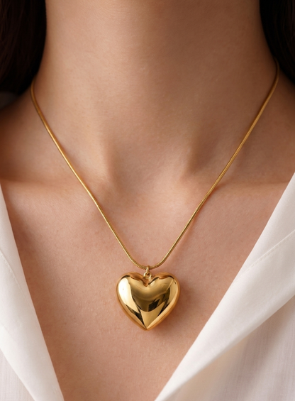 the puffy heart necklace