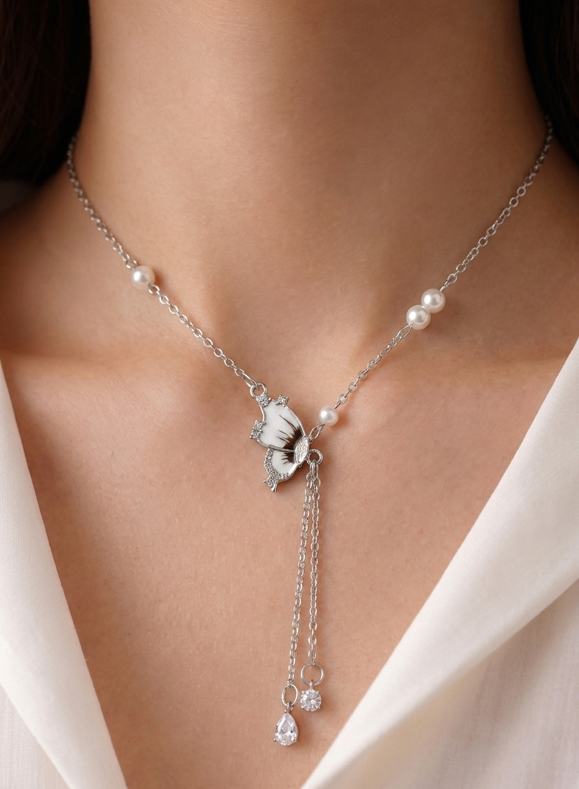 Serene Butterfly Y-Necklace