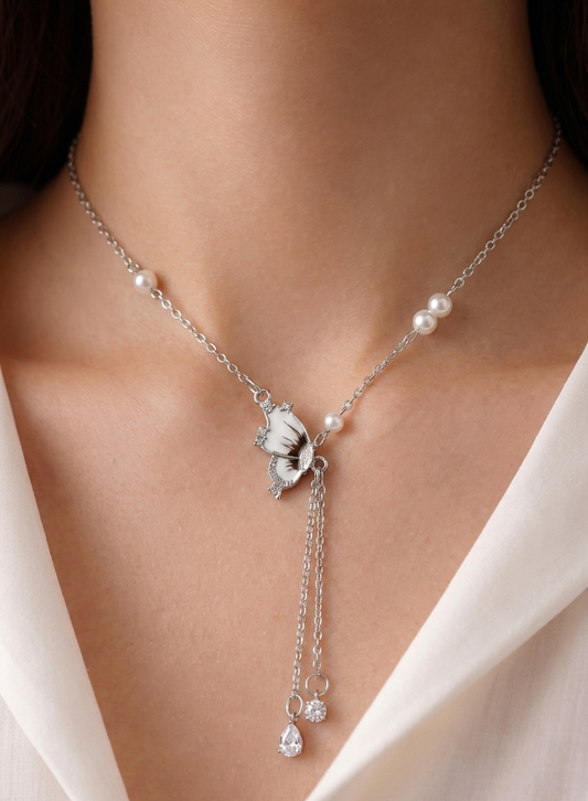 Serene Butterfly Y-Necklace