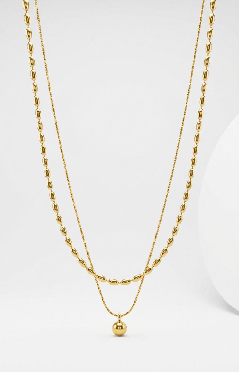luna bead and ball necklace