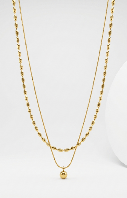 luna bead and ball necklace
