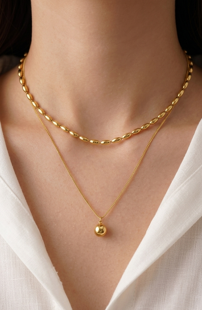 luna bead and ball necklace