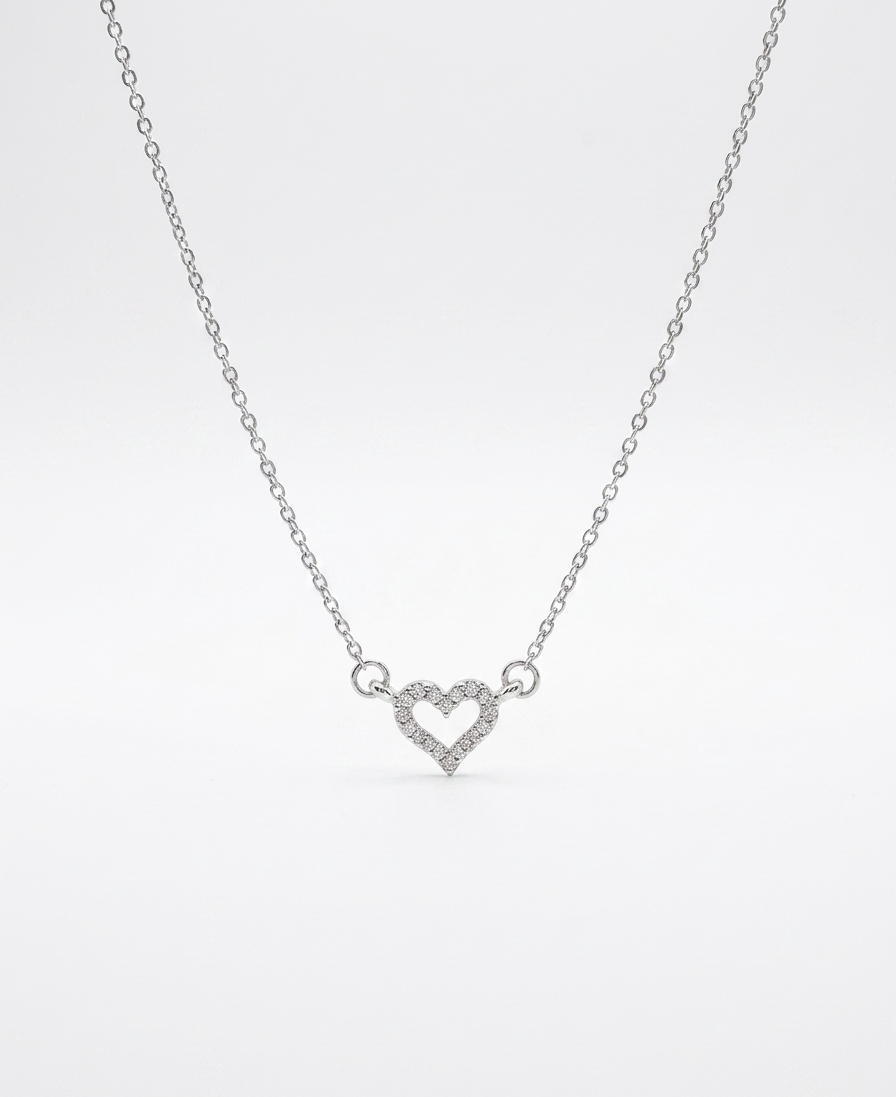 Aria Silver Heart Necklace