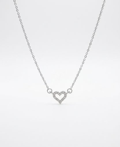 Aria Silver Heart Necklace