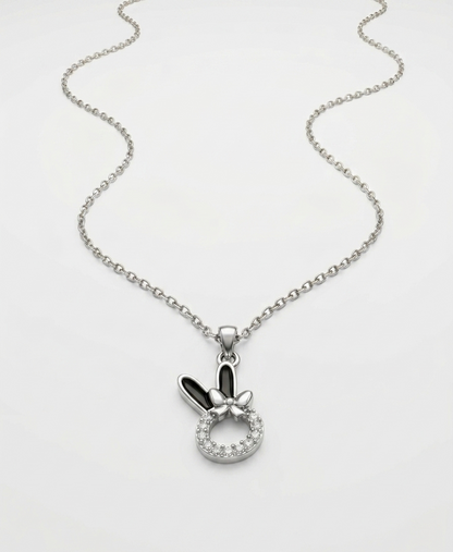 the bunny bow pendant necklace