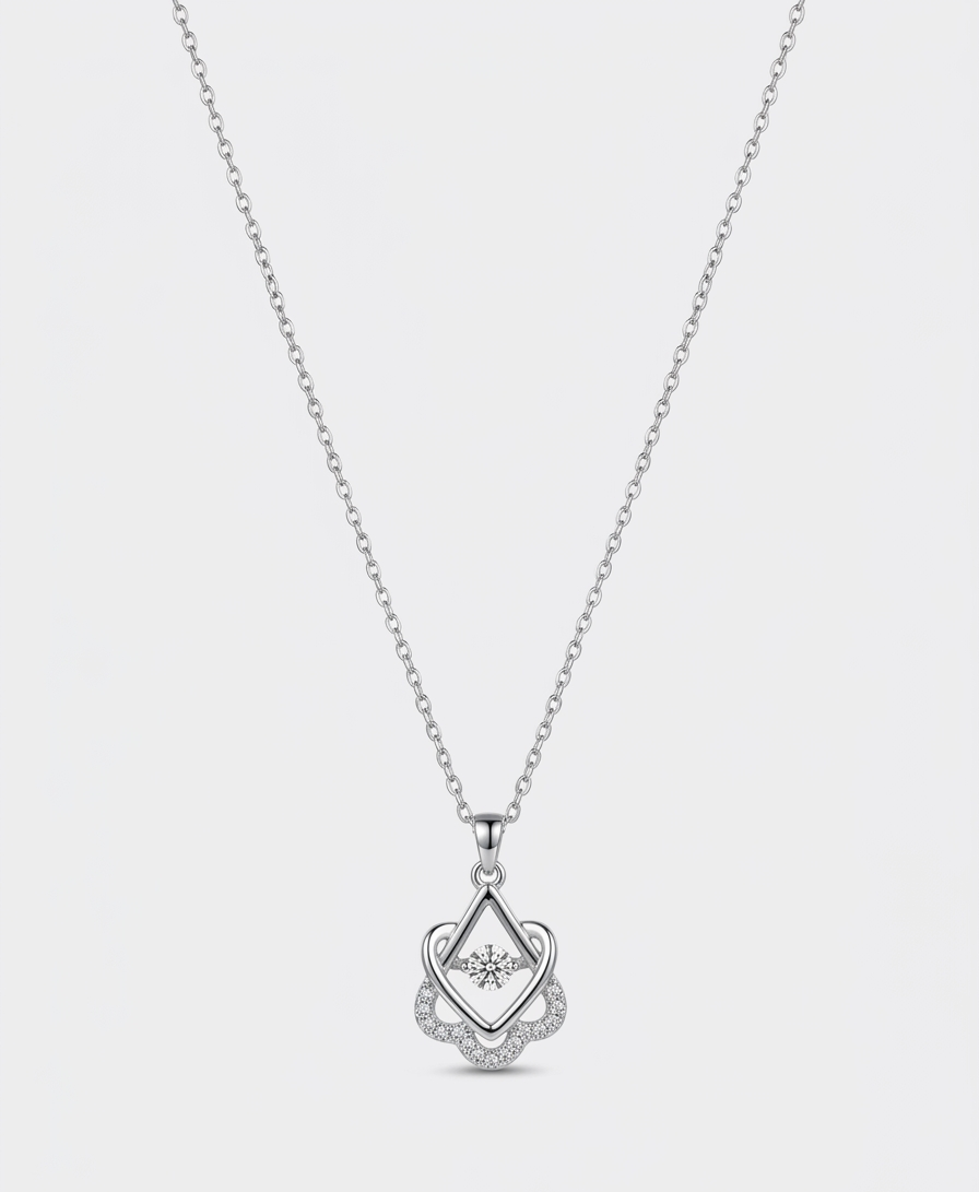 the crystal petal pendant