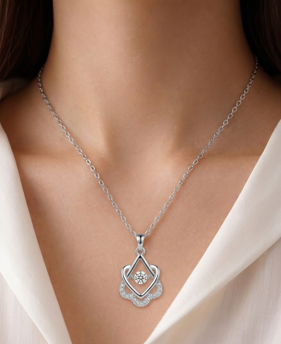 the crystal petal pendant