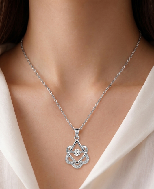 the crystal petal pendant
